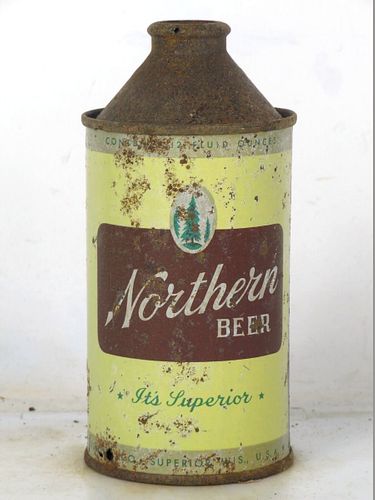 1953 Northern Beer 12oz 175-20.2a High Profile Cone Top Superior Wisconsin