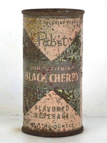 1955 Pabst Non-Fattening Black Cherry Soda 10oz No Ref. Flat Top Milwaukee Wisconsin