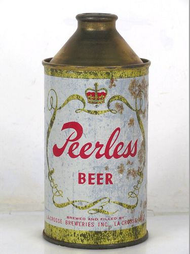 1950 Peerless Beer 12oz 179-02.2 High Profile Cone Top La Crosse Wisconsin