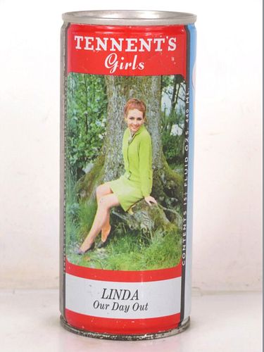 1974 Tennent's Lager Beer "Linda Our Day Out" 15½oz Ring Top Glasgow Scotland