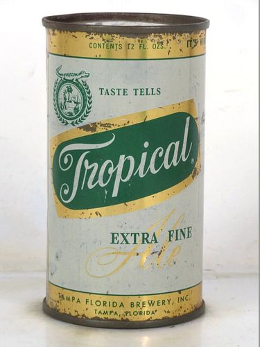 1959 Tropical Extra Fine Ale 12oz 140-05v Unpictured Flat Top Tampa Florida