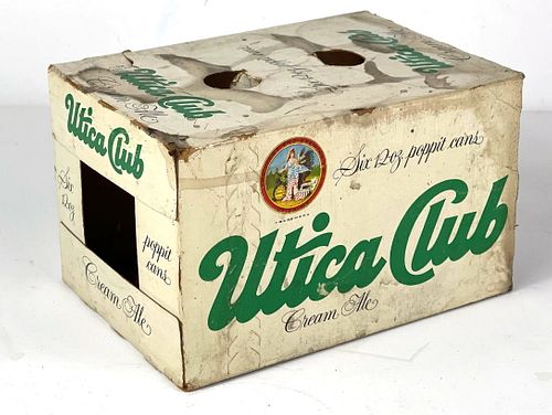 1972 Utica Club Cream Ale 12oz Six-Pack Can Box Utica New York