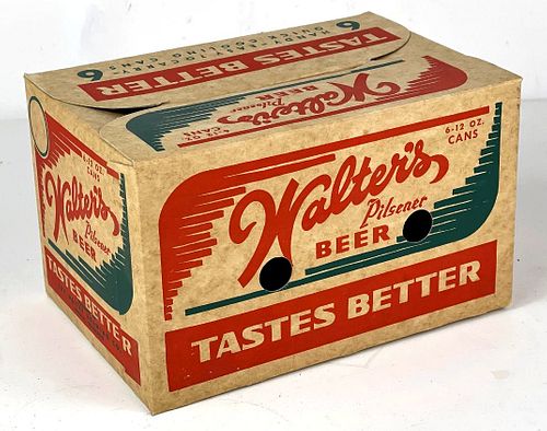 1940 Walter's Pilsener Beer 12oz Six-Pack Can Box Pueblo Colorado