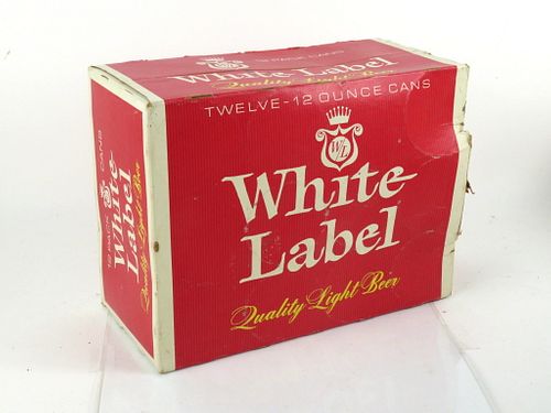 1972 White Label Beer full 12-Pack Can Box Twelve Pack Can Carrier Minneapolis Minnesota