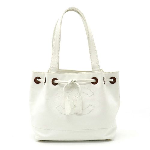 CHANEL COCO MARK LEATHER TOTE BAG
