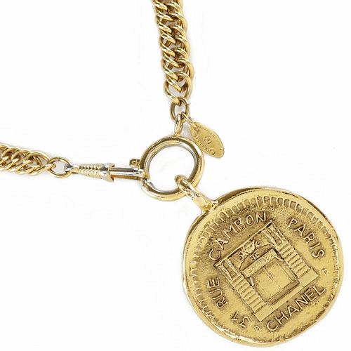 CHANEL RUE CAMBON GOLD PLATED NECKLACE
