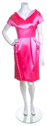 A Peter Soronen Pink Silk Dress, Size 8.