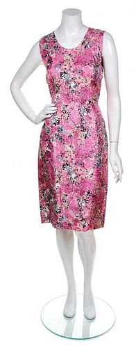 A Prada Pink Print Dress, Size 42.