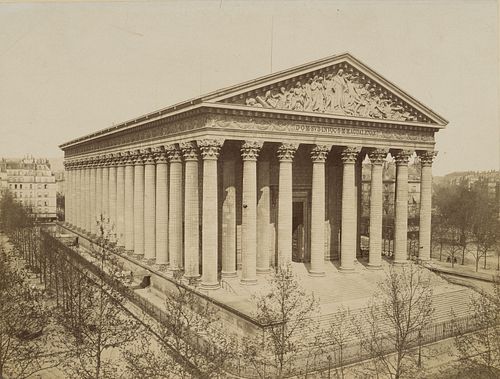 Unknown (19th), View of the Madeleine, Paris, around 1880, albumen paper print