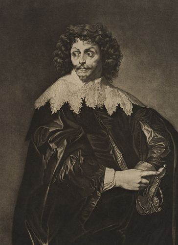 R. EARLOM (*1743) after DYCK (*1599), Politician Thomas Chaloner,  1778, Mezzotint