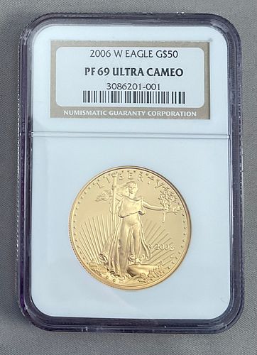 2006 W Eagle $50 Gold Coin NGC PF 69 Ultra Cameo 1 oz Fine Gold