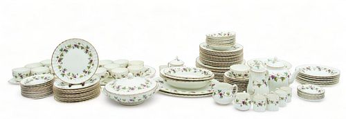 Royal Worcester (English) 'Bacchanel' Porcelain Dinner Ware, Service for 12, Dia. 10.5" 117 pcs