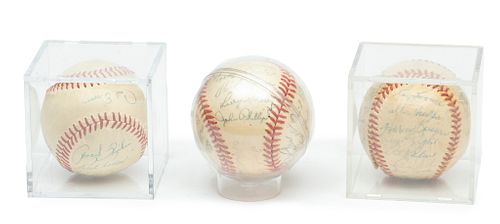 Detroit Tigers Team Signed Baseballs And a Third Signed Baseball, Ca. 1955, 1965, 1970s, 3 pcs