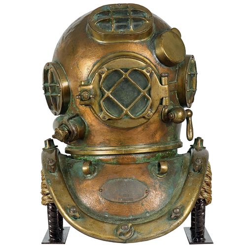 1943 US Navy Mark V DESCO Diving Helmet w/ Incredible Story