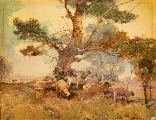 In the Manner of Percy Gray (American, 1869-1952) Watercolor on Paper, H 7" W 9"