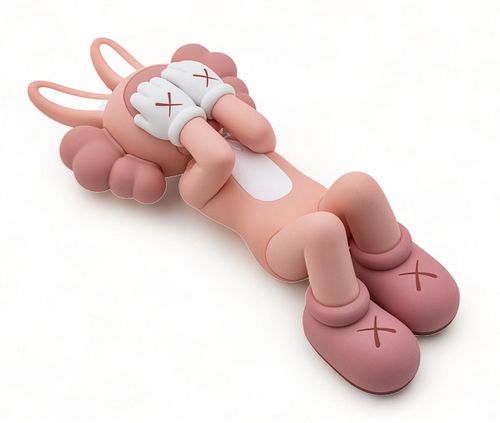 KAWS (American, B. 1974) Painted Cast Vinyl 2023, "Holiday Indonesia: ACCOMPLICE (Pink)", H 11.5" W 3"