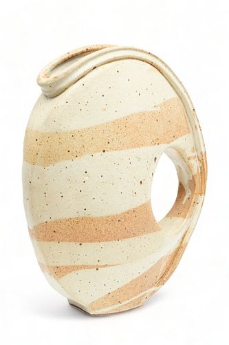 Aleph Hammer (20th Century) Pottery Vase, H 18" W 4" L 15"