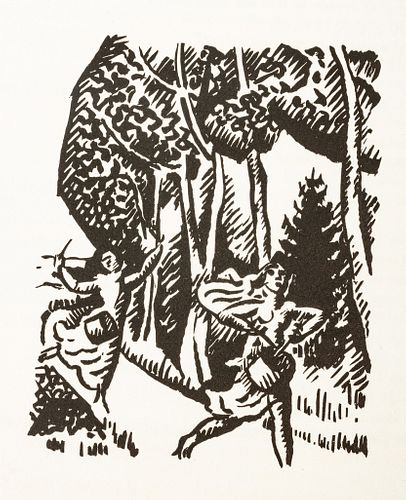 Paul Claudel (French) Illustrations De Roger De La Fresnaye Woodcuts on Paper, 1949, Tête D'Or