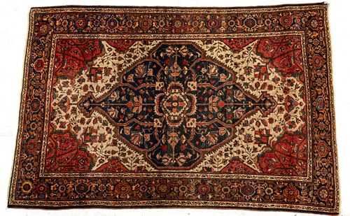 Persian Sarouk Hand Woven Wool Oriental Rug Ca. 1920, W 34" L 60"