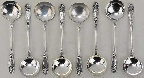 STERLING SILVER SOUP SPOONS 