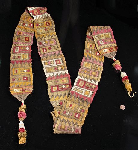 Incredible Pre-Columbian Textile Sash, ex-Sotheby's