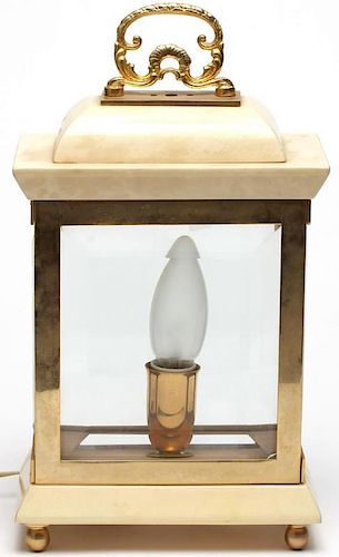 Aldo Tura Vintage Italian Modern Goatskin Lamp