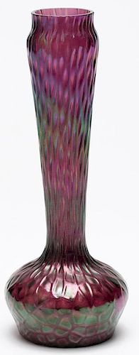 Antique Loetz-Style Iridescent Purple Vase