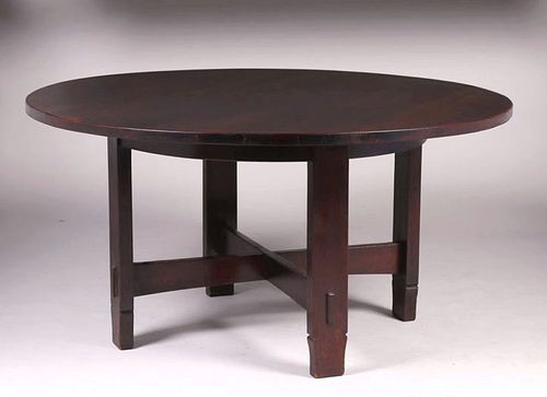 Early Gustav Stickley 60"d Table c1901