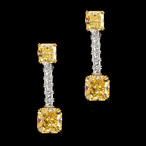 GIA 32.62ct Diamond Earrings