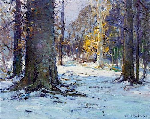 * Emile Gruppe, (American, 1896-1978), Winter Forest Landscape