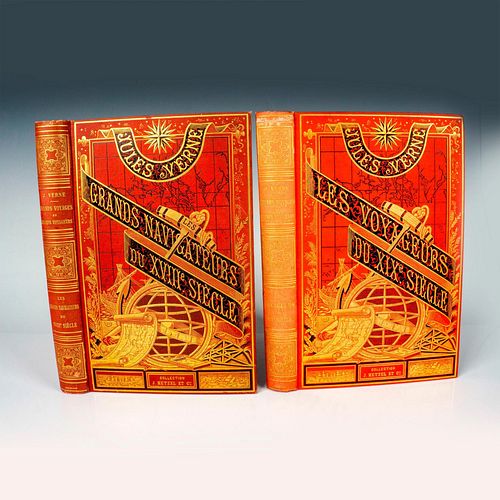 Jules Verne, 2 Vols. Les Grands Voyages et Grands Voyageurs