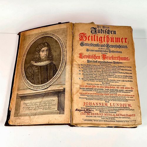 Rare 18th Century Hardcover Book, Die Alten Judischen Heiligthumer