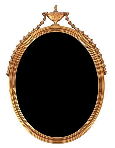 A Neoclassical Giltwood Mirror 36 1/2 x 26 inches.