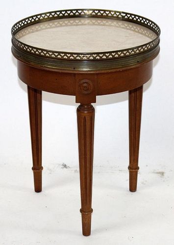 Louis XVI style side table with gallery