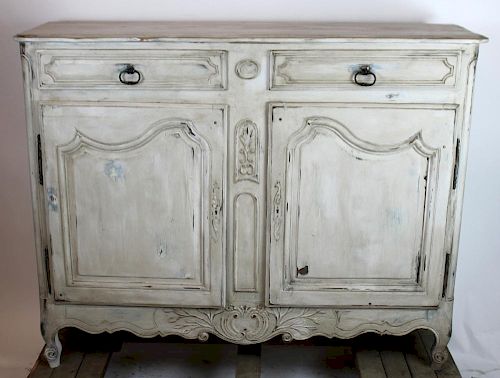 French Provincial painted bahut