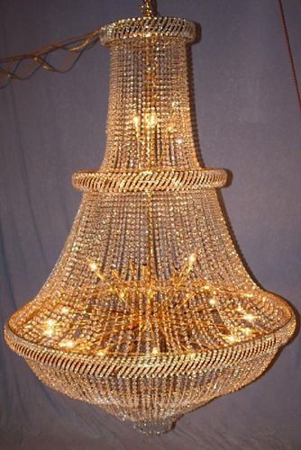 Grand scale Empire style basket chandelier