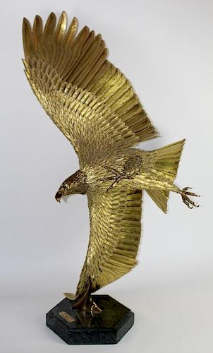 Robert Signorella "Free Spirit" brass eagle sculpture