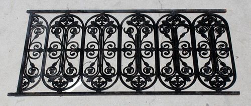 Cast iron fence section