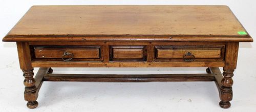 French Provincial coffee table in walnut