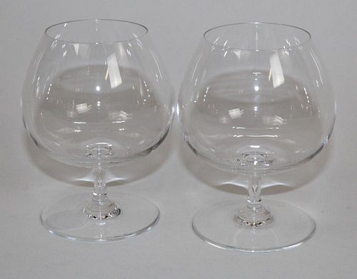 Pair of Baccarat crystal brandy snifters