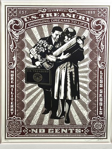SHEPARD FAIREY PROUD PARENTS SIGNED NUMBERED SCREEN PRINT