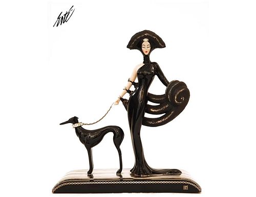 Symphony In Black, A House of Erte Limited Edition Figurine, Hallmarked & Numbered