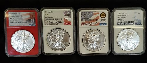 NGC MS70 Silver Eagles