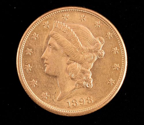 1898-S $20 Gold Liberty Double Eagle Coin