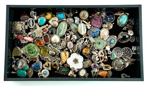 Collection of Silver Jewelry and Pendants
