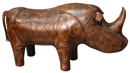 Leather Rhinoceros Footstool