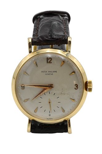 Patek Philippe 18K Yellow Gold Oversized Mens Wristwatch Model 2459