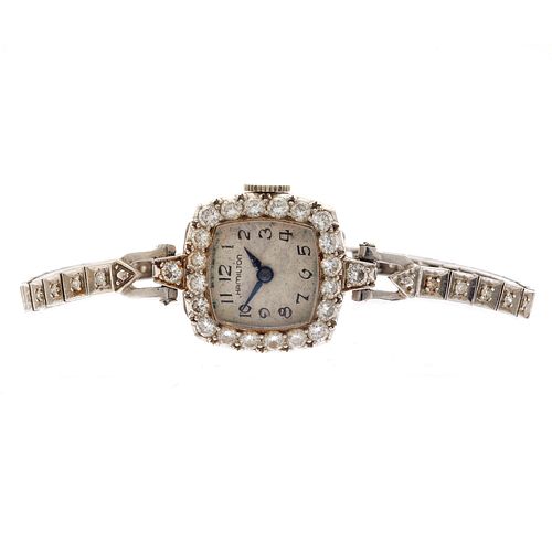 Ladies Hamilton Diamond, 14k White Gold Watch
