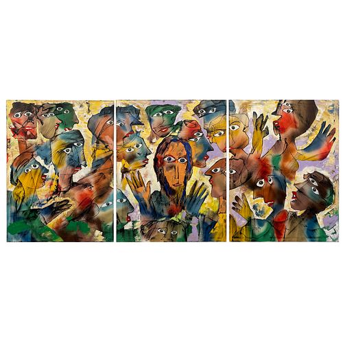 Rudi Pillen (1931-2014 Belgian) Triptych