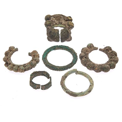 Collection of Ancient Thai Ban Chiang Artifact Bracelets